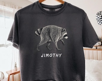 Viral Jimothy Raccoon Comfort Colors® Boxy Tee , Famous Seattle Raccoon Shirt, Short King Trash Panda T-Shirt, Cute Raccoon Lover Gift