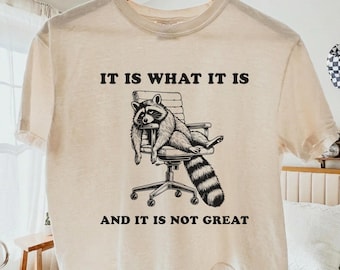 Comfort Colors® It is what it is and it is not great Shirt, Sarcastic Humor Boxy Tee, Ironic Meme Tee, Boxy Cropped Shirt, Funny Anxiety Tee