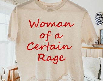 Comfort Colors® Woman of a Certain Rage Cropped Shirt, Feminist Women's Rights Boxy Tee, anti-trump tshirt