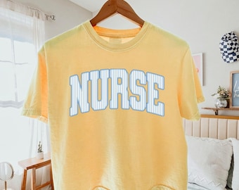 Comfort Colors Nurse Boxy Tee, New Graduate Nurse Gifts,RN Shirt,Nursing School Crop Top Future Nurse Graduation Gift, Registered Nurse Tees