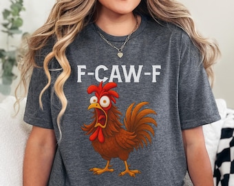 F-Caw-F Shirt, Funny Sassy Raven Rooster Shirt, Gothic Bird Art T Shirt, Funny Crow Shirt, Black Crow Moonlit Raven Shirt, Sassy Raven Gift