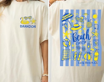 Camiseta de playa personalizada Comfort Colors®, camiseta para vacaciones de verano en familia, camiseta de playa, camiseta de verano personalizada