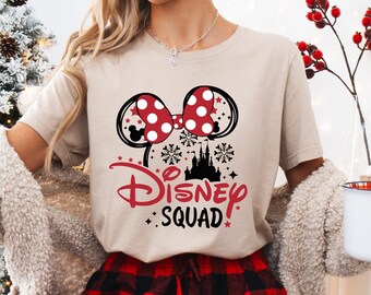 Custom Disney Christmas Squad Shirt, Matching Disney Christmas Family Shirt, Disneyland Christmas Shirt, Christmas Crew, Custom Disney Shirt