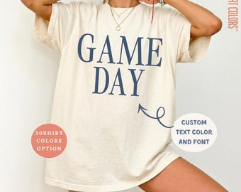 Comfort Colors® Game Day Shirt, Football Mom Shirt, Baseball Mom Shirt, Fall Apparel, Women's Sport Shirt, Graphic Tee, Cute Oversized Shirt