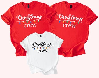 Christmas Crew Christmas Lights T-Shirt, Merry Christmas Shirt, Matching Christmas Shirts, Family Christmas Shirts, Christmas Party Shirt