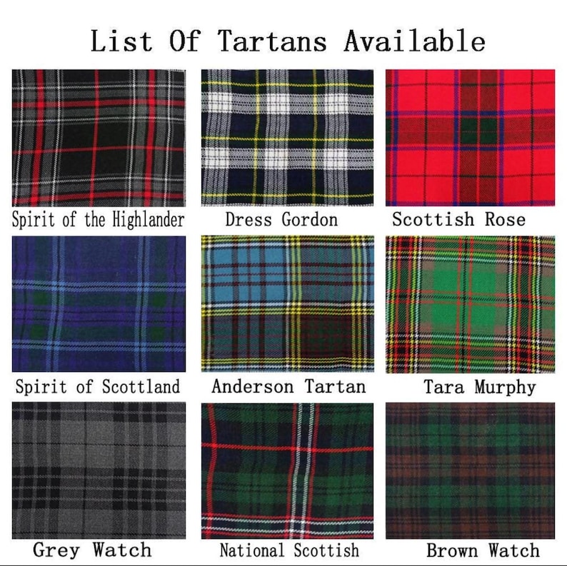 Scottish National Tartan Utility Kilt for Men Available in 50+ Tartans ...
