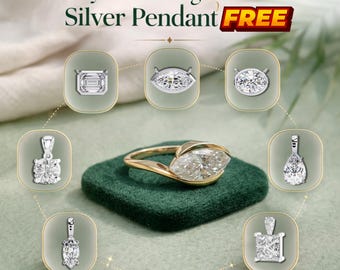 Any Gold Ring Purchase - Get a Free Silver Pendant, Solid Gold Ring for Women, Engagement & Wedding Rings, Special Jewelry Gift Offer