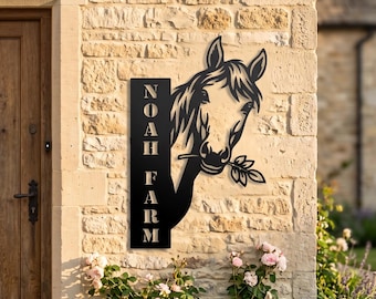 Personalized Farm Entrance Sign | Custom Metal Farm Gate Art, Driveway Decor