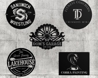 Custom Metal Sign from Your Logo | Personalized Business Logo Wall Art | Make Your Own Design Plaque
