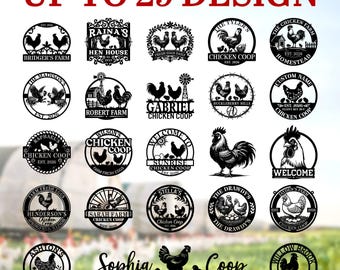 Chicken Coop Metal Sign - Custom Hen House Farm Wall Decor