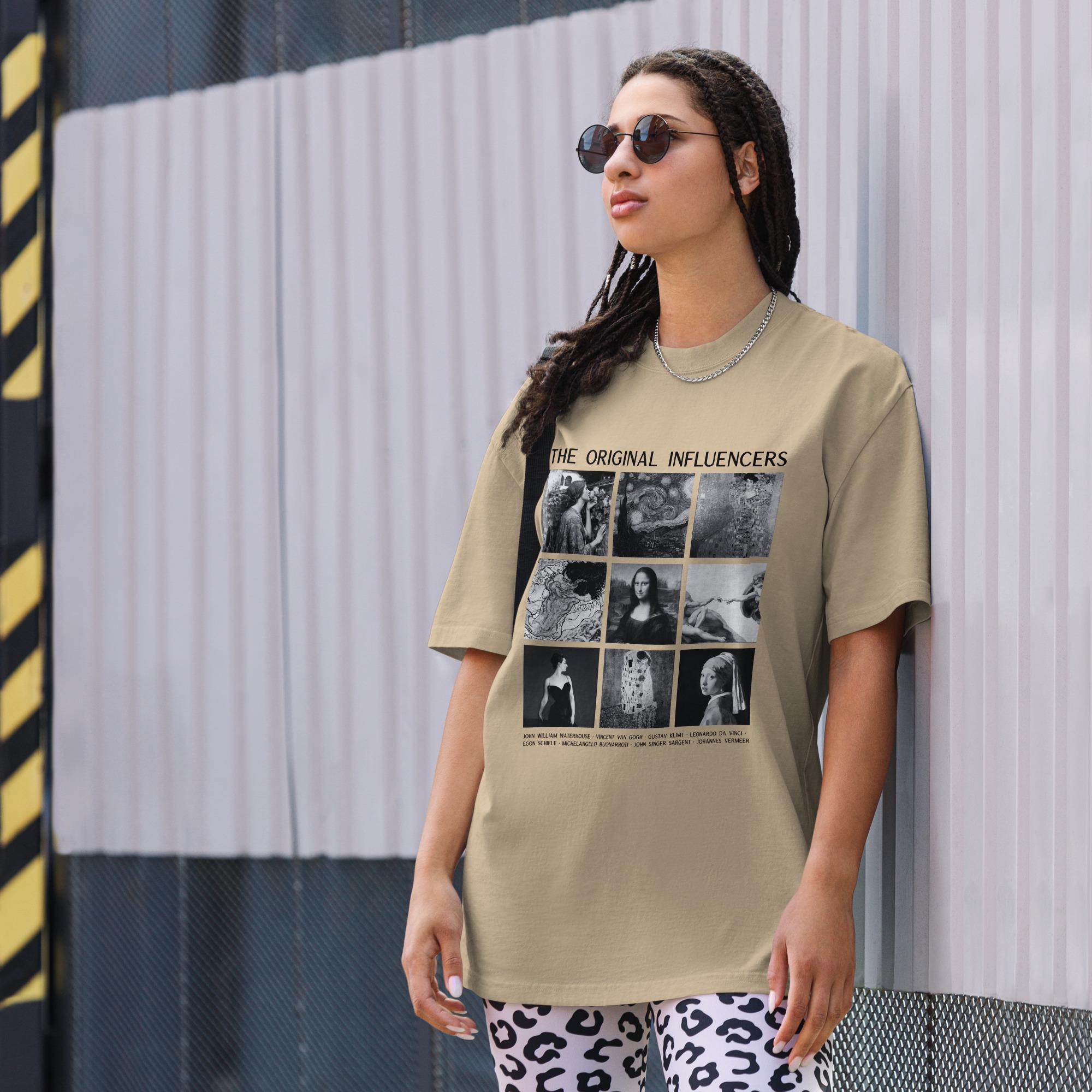 Vintage Art Collage Oversized T-shirt: Museum Masters AS Colour 