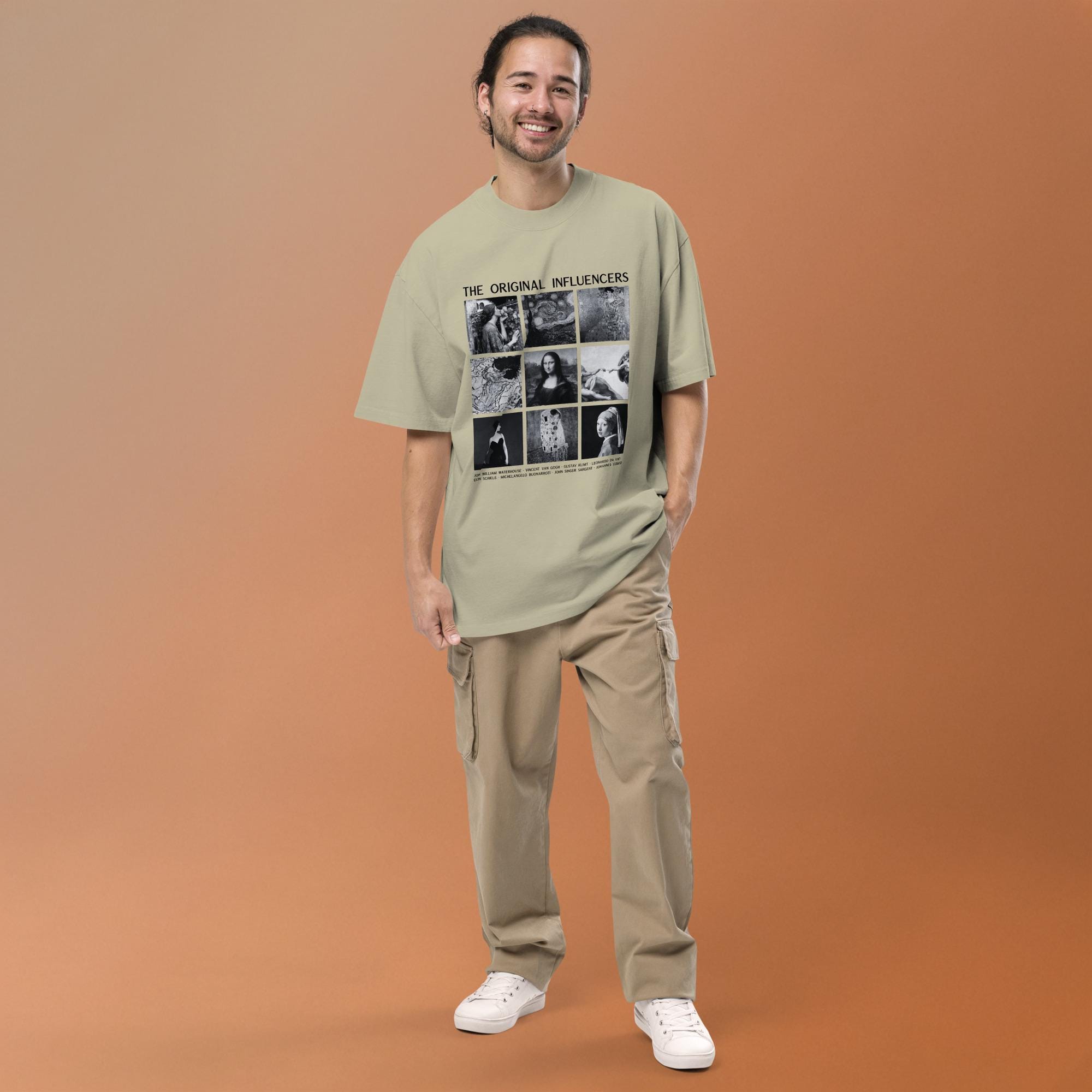 Vintage Art Collage Oversized T-shirt: Museum Masters AS Colour 