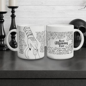La meilleure tasse maman de tous les temps : tasse à café cadeau de fête des mères pour les mamans gothiques et alternatives