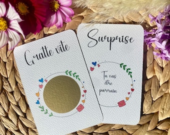 Scratch card / Grandparents pregnancy announcement / Marriage proposal / Surprise announcement / Customizable / Good for