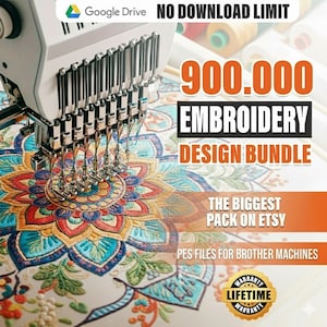 Huge Embroidery Pack Designs Collection Brother Machine Download - Over 900,000 Embroidery files in PES also Compatible with Babylock, Deco