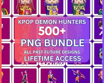 Kpop Demon Hunters Saja Boys PNG Bundle: Anime Clipart, Sublimation Designs (Digital Download)