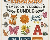 1,000,000+ PES Embroidery Designs Bundle – Brother Machine Files, Instant Download, Mega Embroidery Patterns Collection