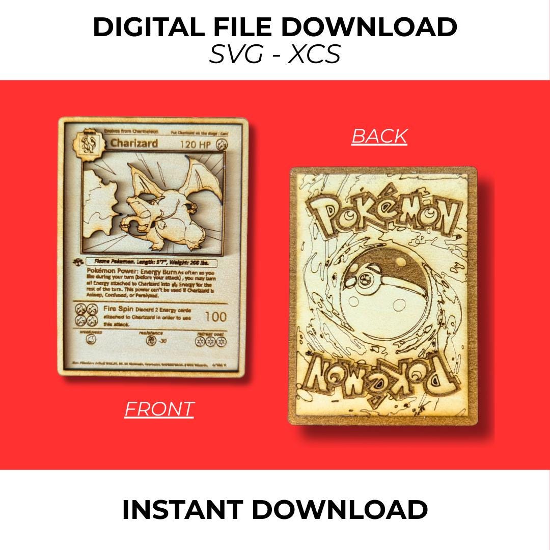 pokemon card svg Ancient M-E-W Card SVG – On Points Designs main image 1