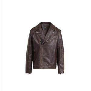 Chaqueta de motorista de piel sintética - Corte regular