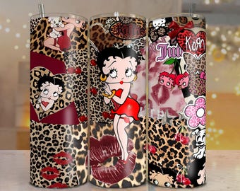 Cartoon Character Tumbler Wrap PNG: 20oz Skinny Tumbler Sublimation Design (Digital Download)