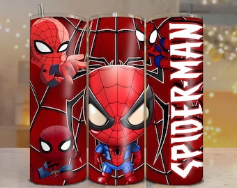 Inspired Spiderman 20oz Png Wrap Digital File Download Wrap Sublimation Design Ready To Print
