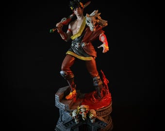 Zagreus Hades Statue, Hand Painted Resin Collectible, Underworld Prince Figure, Mythology Decor