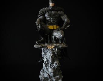 The Dark Knight Statue, Hand Painted Gotham Hero, Vigilante Hero Figure, Superhero Decor, Gamer Gift