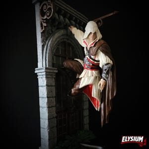 Ezio Auditore Statue | Assassin's Creed Custom 3D Printed Figurine | Hand Painted Collectible Fan Art