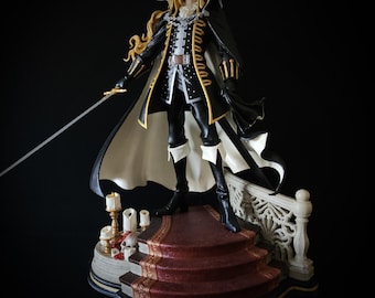 Alucard Statue, Castlevania Custom 3D Figurine, Hand Painted Resin Collectible, Dark Fantasy Statue