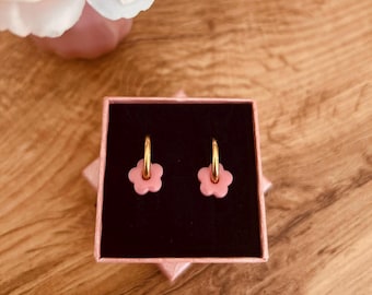 Boucles d'oreilles 1cm pour enfants, Pampilles breloques mini Flora