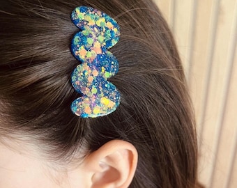 Haarclip van glitterhars voor vrouwen en kinderen