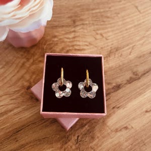 Children's tassel earrings, Fleurette, 1.5cm