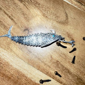 Antique Silver Fish Spice Box - Etsy