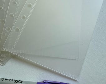 Cash Envelopes A6 | Clear Frosted PVC | 6 PACK | Cash Stuffing