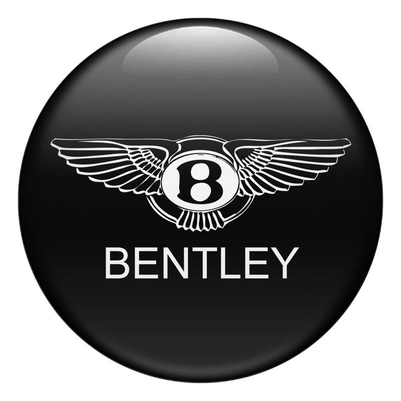 Bentley Logo Emblem, Black Epoxy Silicone Badge, Auto Tuning Accessory ...