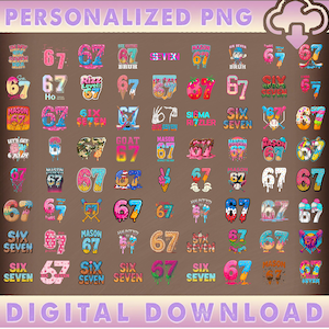 Six Seven Meme Bundle Png, Drip Ice Cream 67 Baseball , 6 7 Aura Energy Digital, Six Seven Ice Cream Drip 67 Meme, Gen Alpha Slang Png
