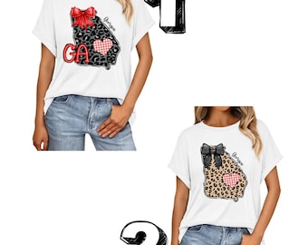 Overzichtsontwerp Cheetah Georgia: Bulldogs, UGA, staat (digitale download png-bestand)