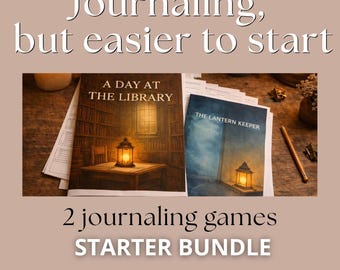 The Inner Lantern Starter Bundle – 2 gezellige solo-dagboekspellen – verhaalgestuurde reflectie – afdrukbare, mindful journaling-ervaring