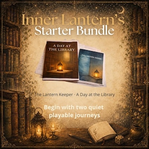 Inner Lantern Starter Bundle – 2 Story-Led Journaling RPGs – Cozy Solo Games (Printable PDF)