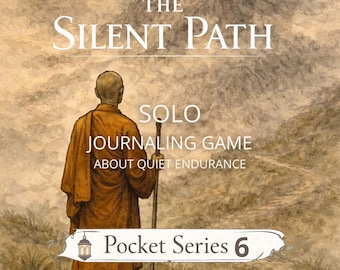 The Silent Path — A mindful Solo Pocket Journaling Game - Cozy RPG for reflection - PDF (Print & Play)