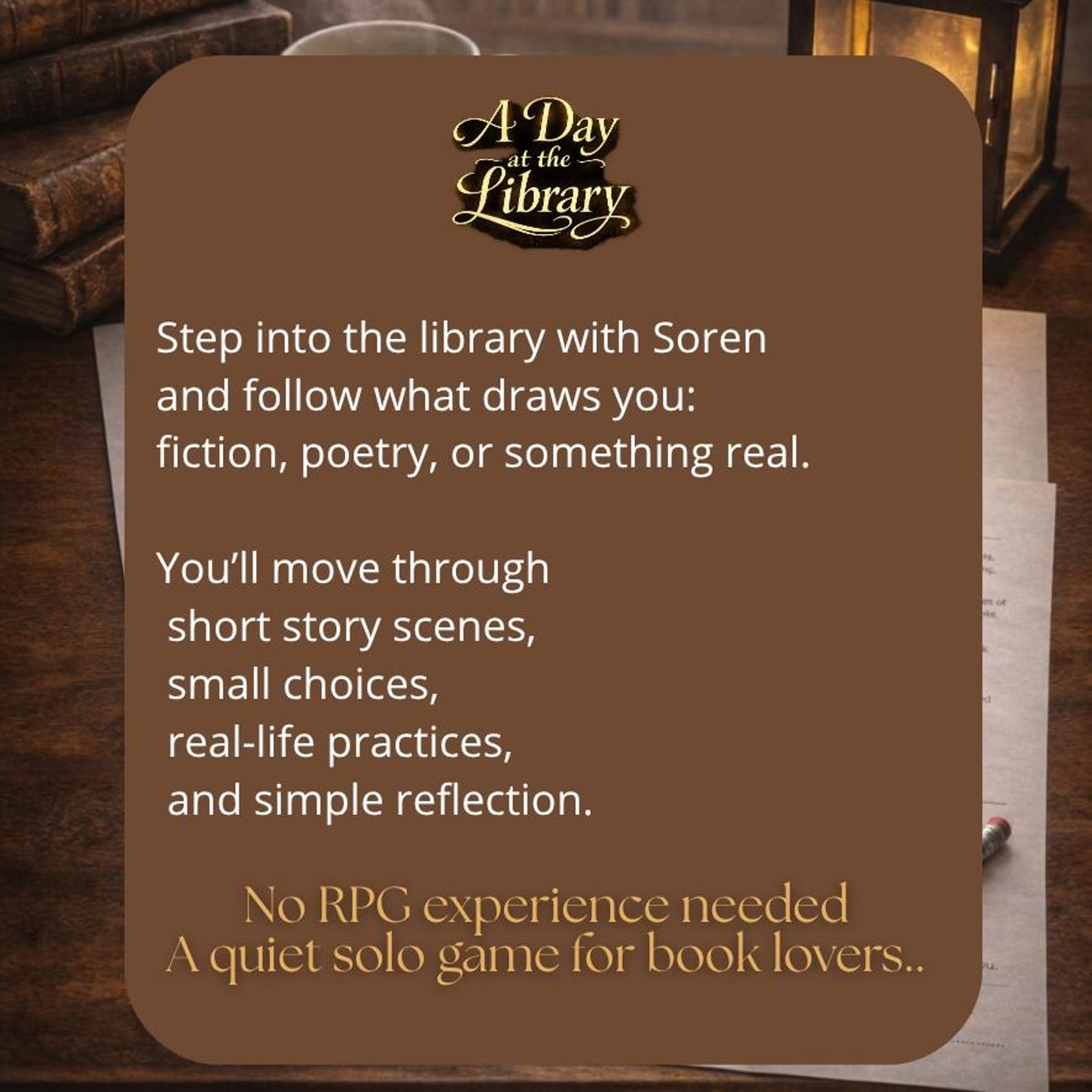 A Day at the Library - Guided Journaling Game – Solo Reflection RPG for ...