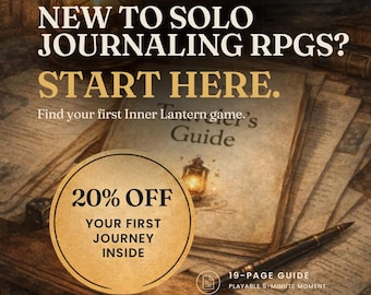 Solo Journaling RPG Guide – Inner Lantern Studio, Playable 5-Minute Moment (PDF)