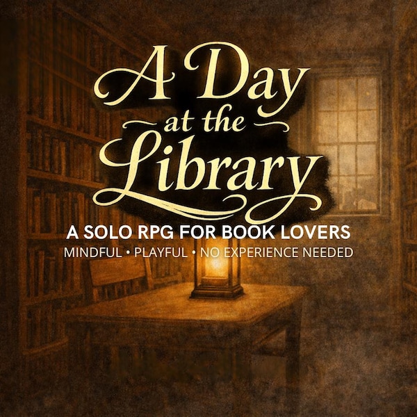 A Day at the Library - Guided Journaling Game – Solo Reflection RPG for book lovers  (Printable PDF)