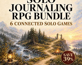 Solo Journaling RPG Bundle – 6 Mindful Story Games (Printable PDF)