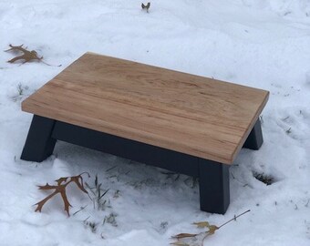 Walnut riser wood step stool footstool low riser 5.5 high Limited edition.