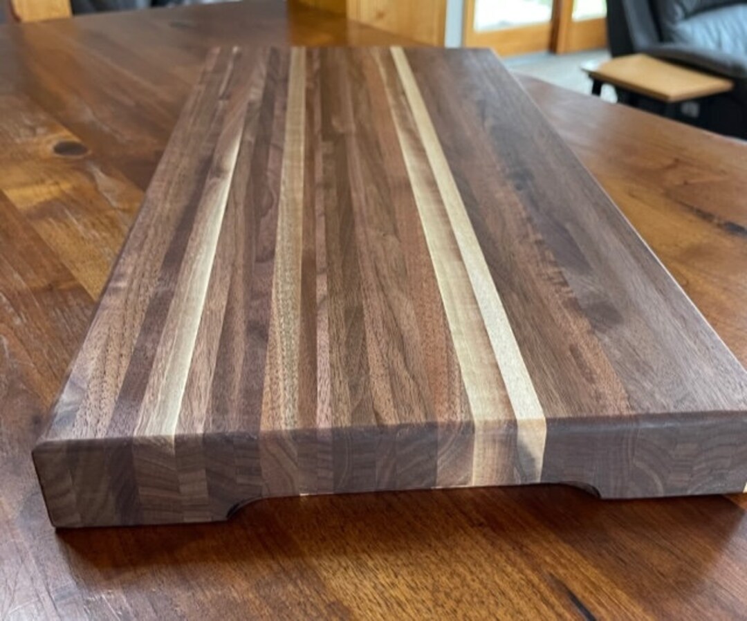 Large Solid Thick Walnut Cutting Board. Serving Tray, Charcuterie