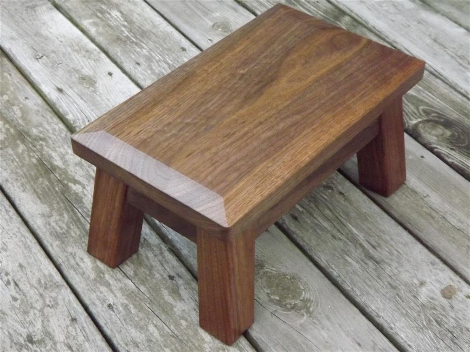 Walnut Classic Modern Wood Riser Step Stool Riser Etsy
