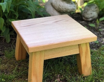 Oak/ step stool/ footstool/ riser/ 8" to 10" inches high/ mission style