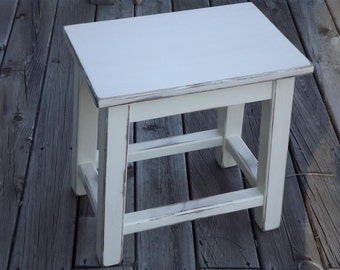 Farmhouse, primitive, side table, counter stool, assort colors