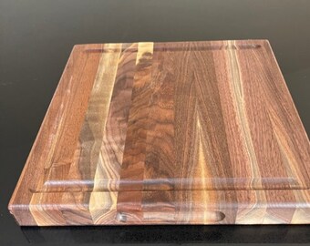 Solid walnut cutting board 12" x 12" x 1.5" thick